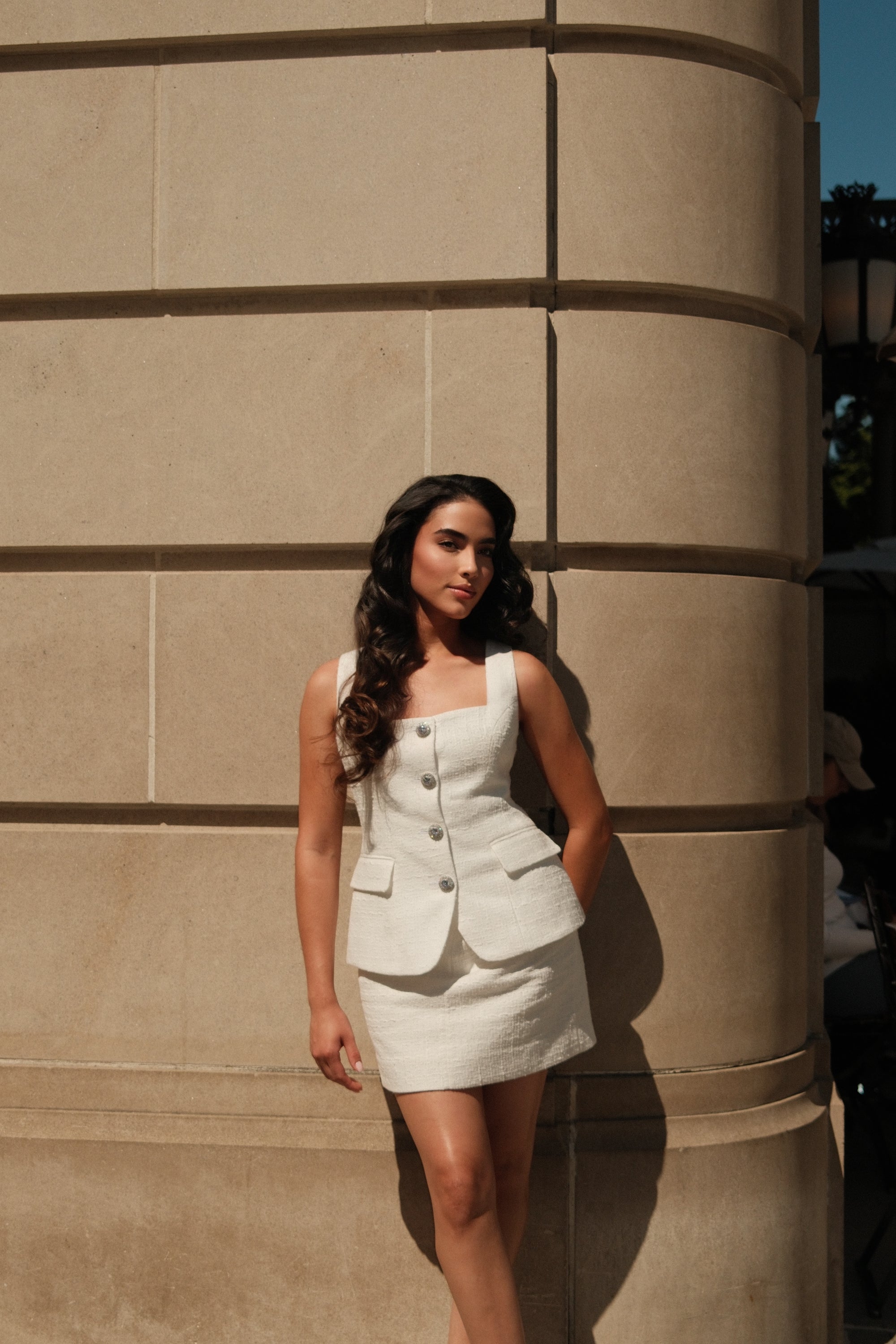 DEBORA WHITE MINI SKIRT