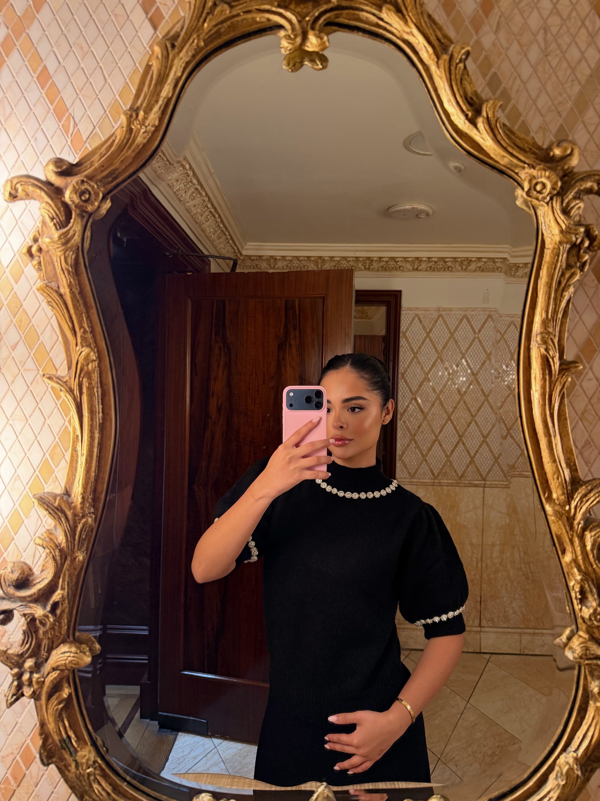 GRACE RHINESTONE TOP