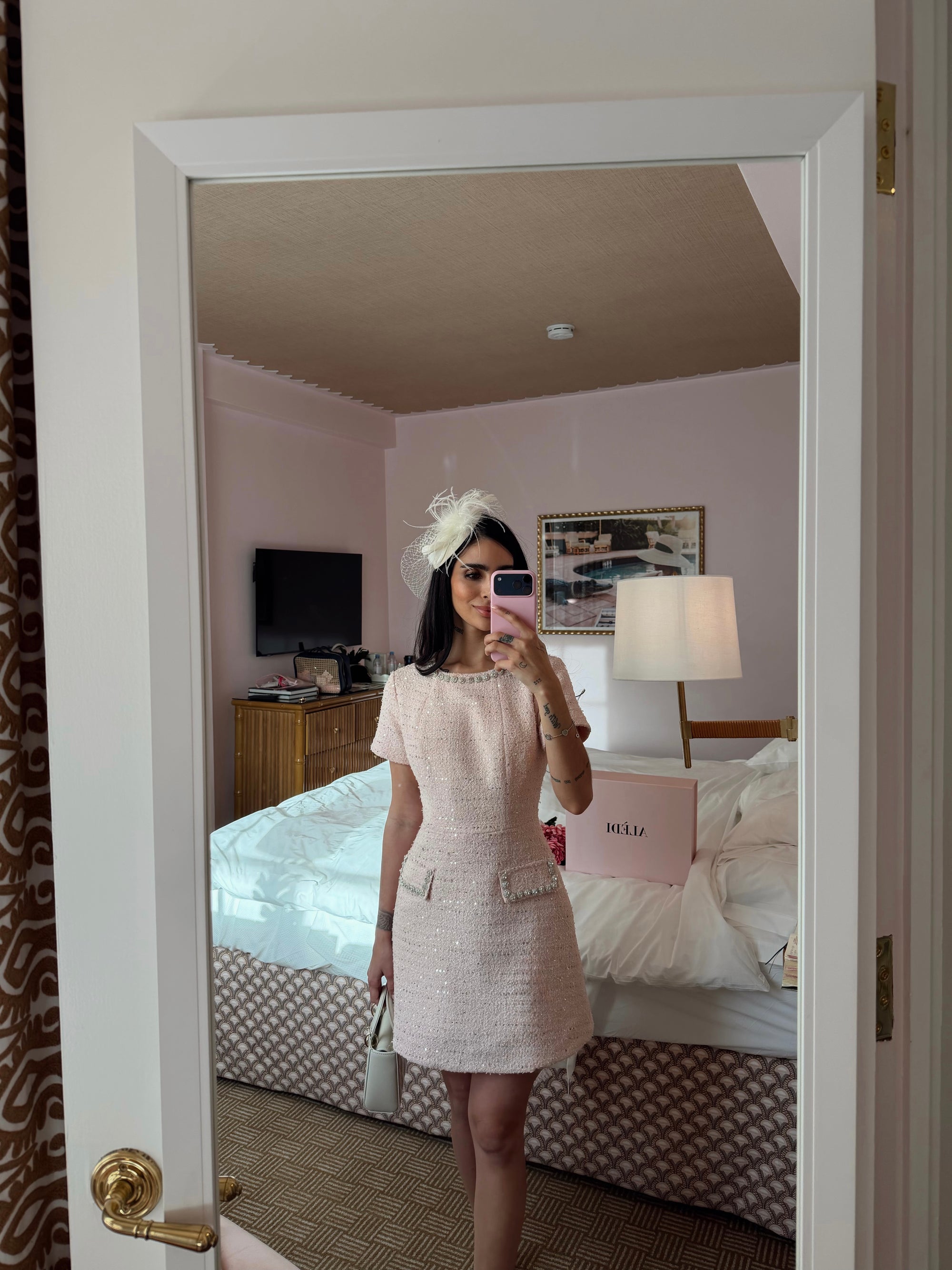 MARTHA TWEED MINI DRESS – ALEDI NYC MARTHA TWEED MINI DRESS – ALEDI NYC
